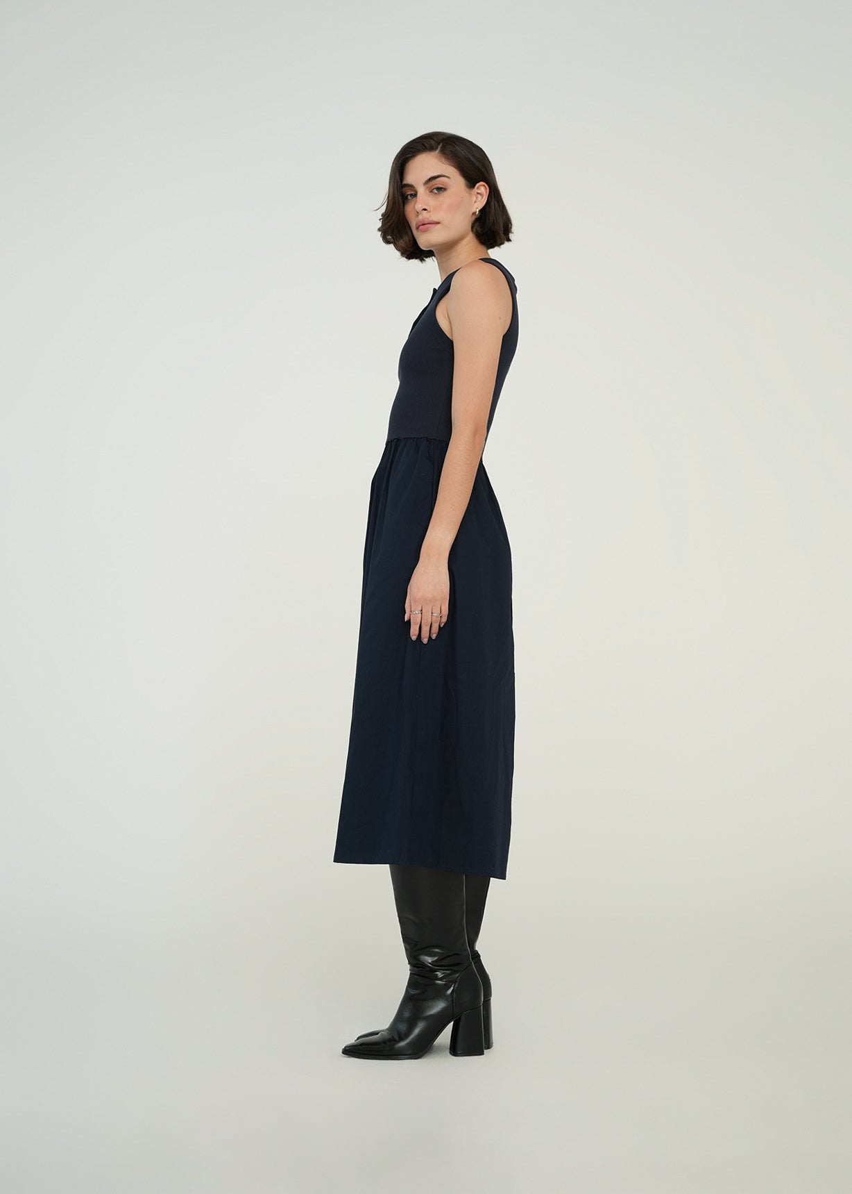 Vestido midi para planes semiformales - Azul 14_571H001_AZU194023_5