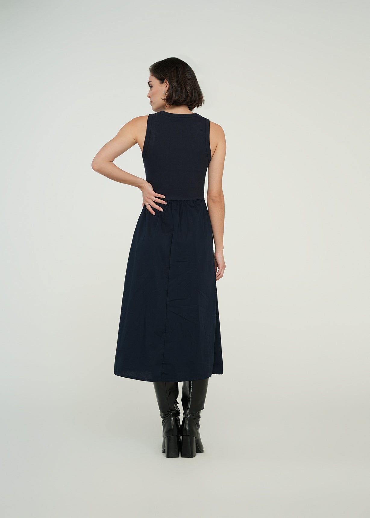 Vestido midi para planes semiformales - Azul 14_571H001_AZU194023_6