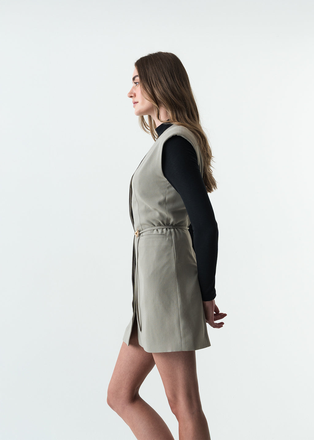 Vestido corto para eventos semiformales - Gris 14_573G035_GRI170205_5