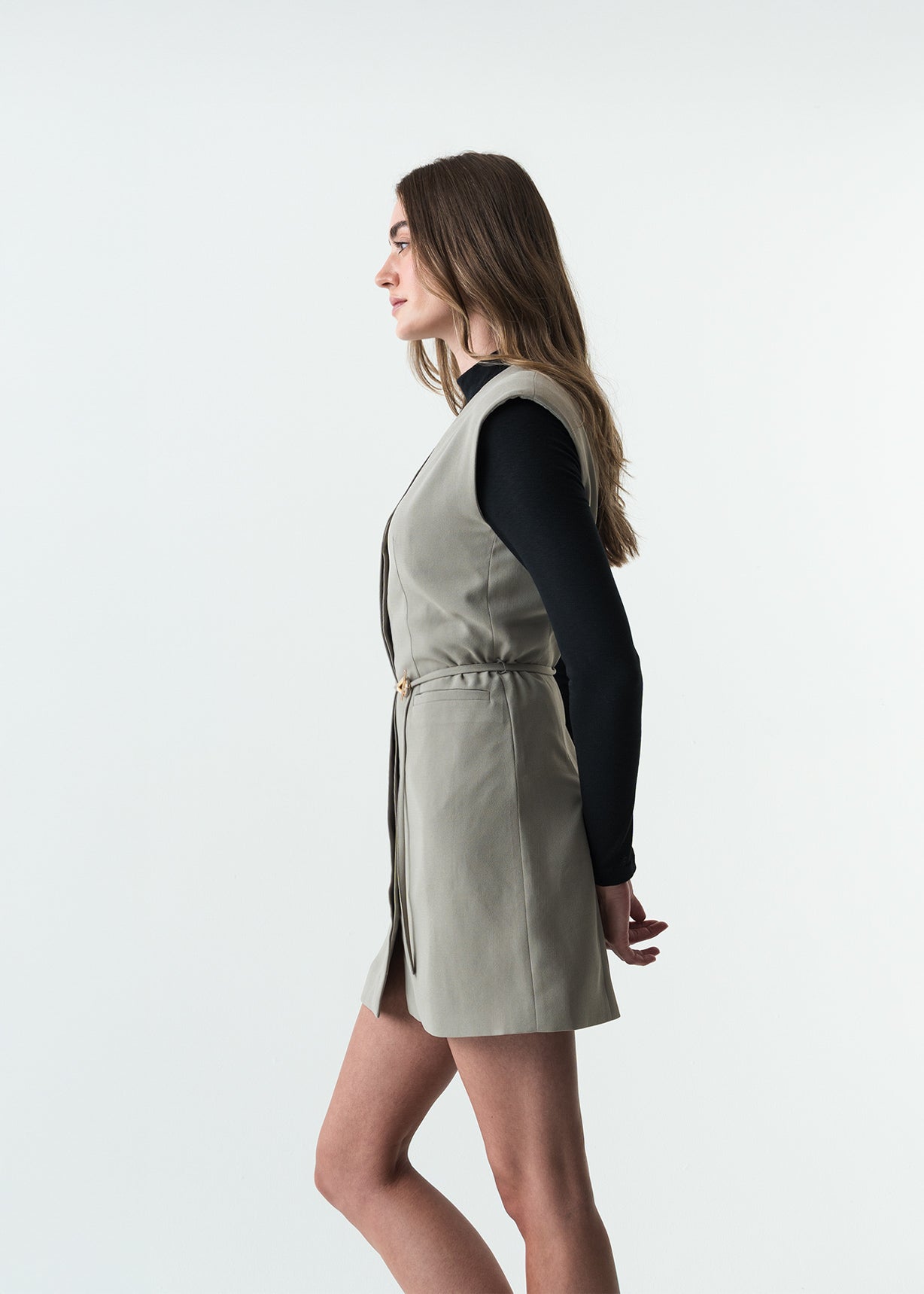 Vestido corto para eventos semiformales - Gris 14_573G035_GRI170205_5