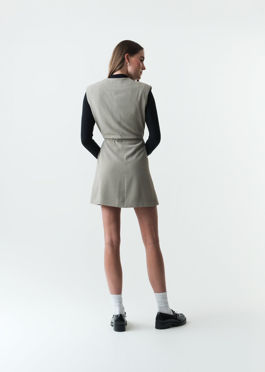 Vestido corto para eventos semiformales - Gris 14_573G035_GRI170205_7