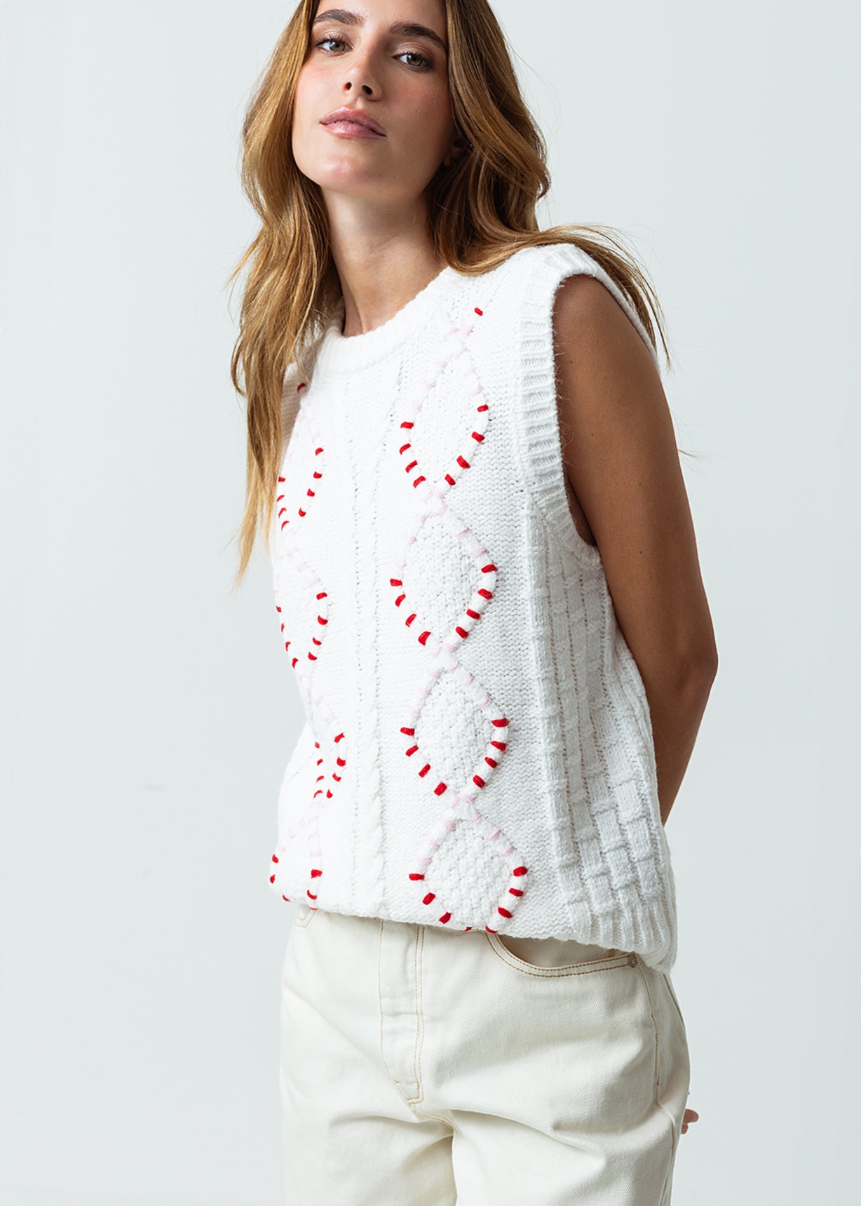 Camisa tejida manga sisa - Crudo 14_581G002_CRU111001_0