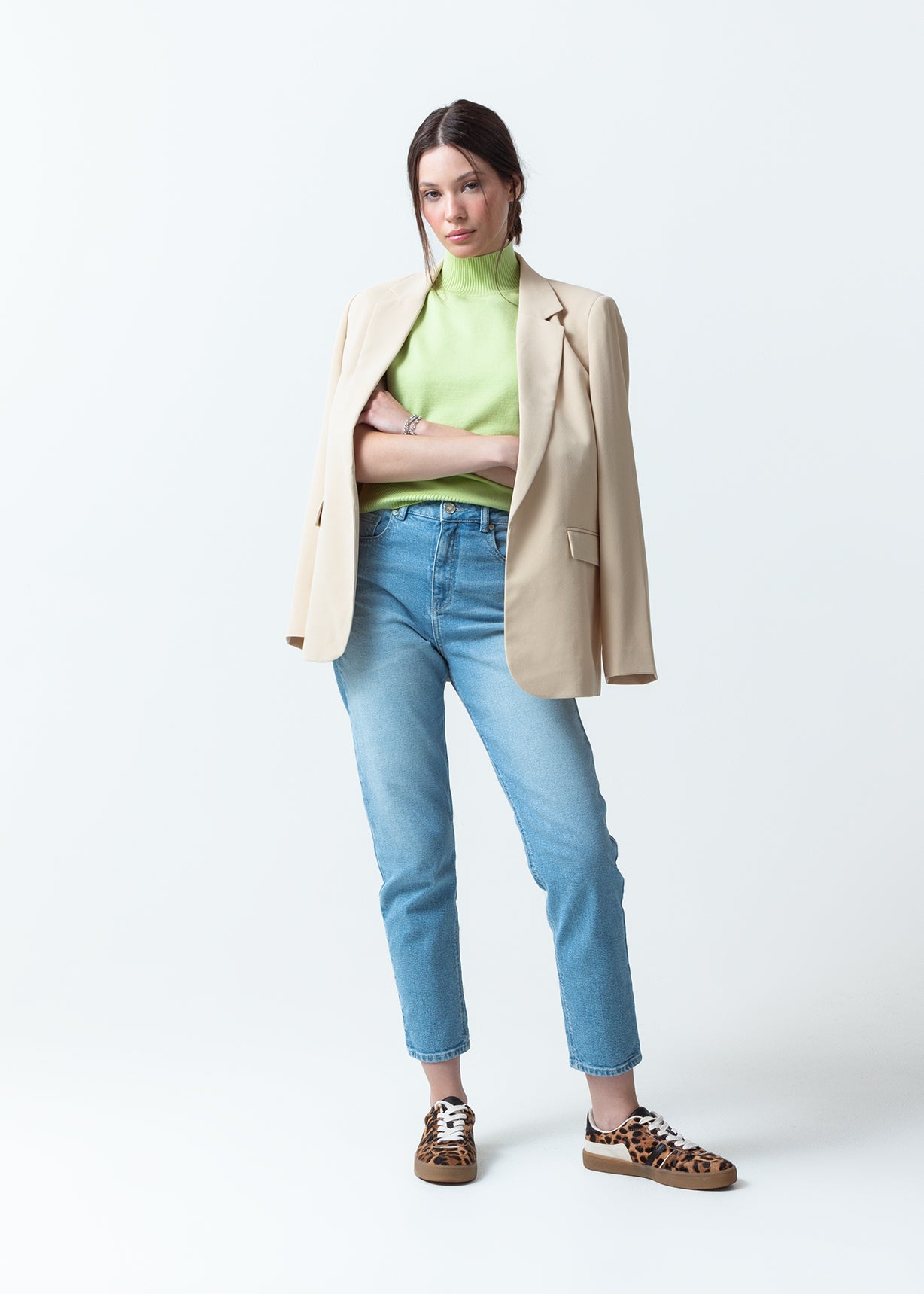 Camisa tejida de cuello alto - Verde 14_589F016_VER130319_5