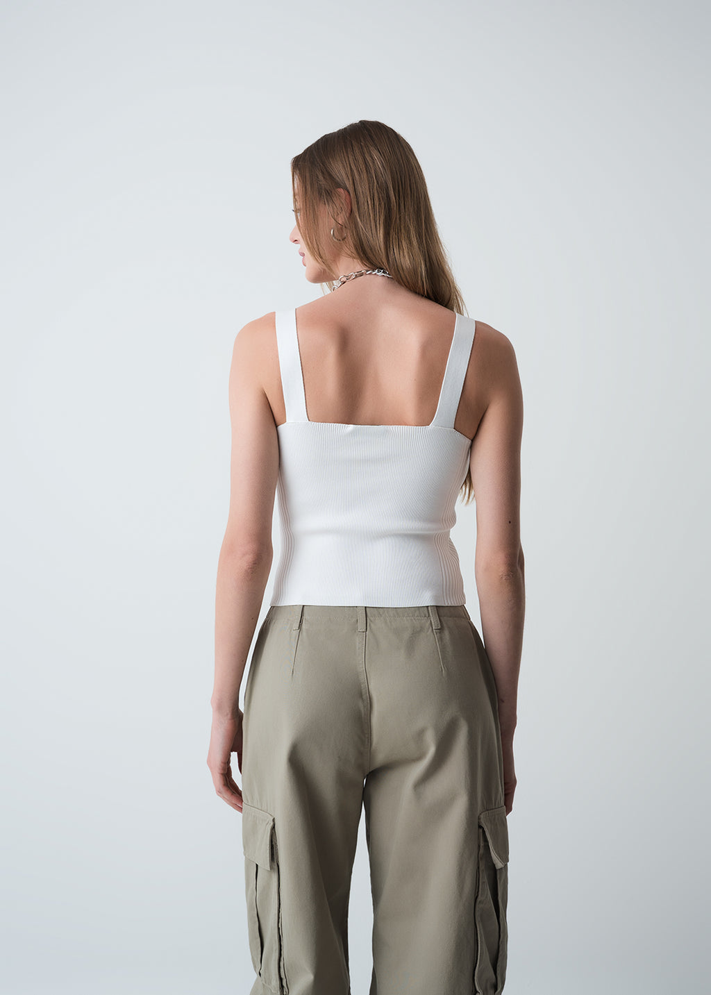Camiseta tejida de tiras - Crudo 14_589G008_CRU111001_5