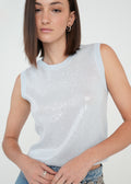 Camiseta tejida con lentejuelas - Azul 14_589G014_AZU134202_0