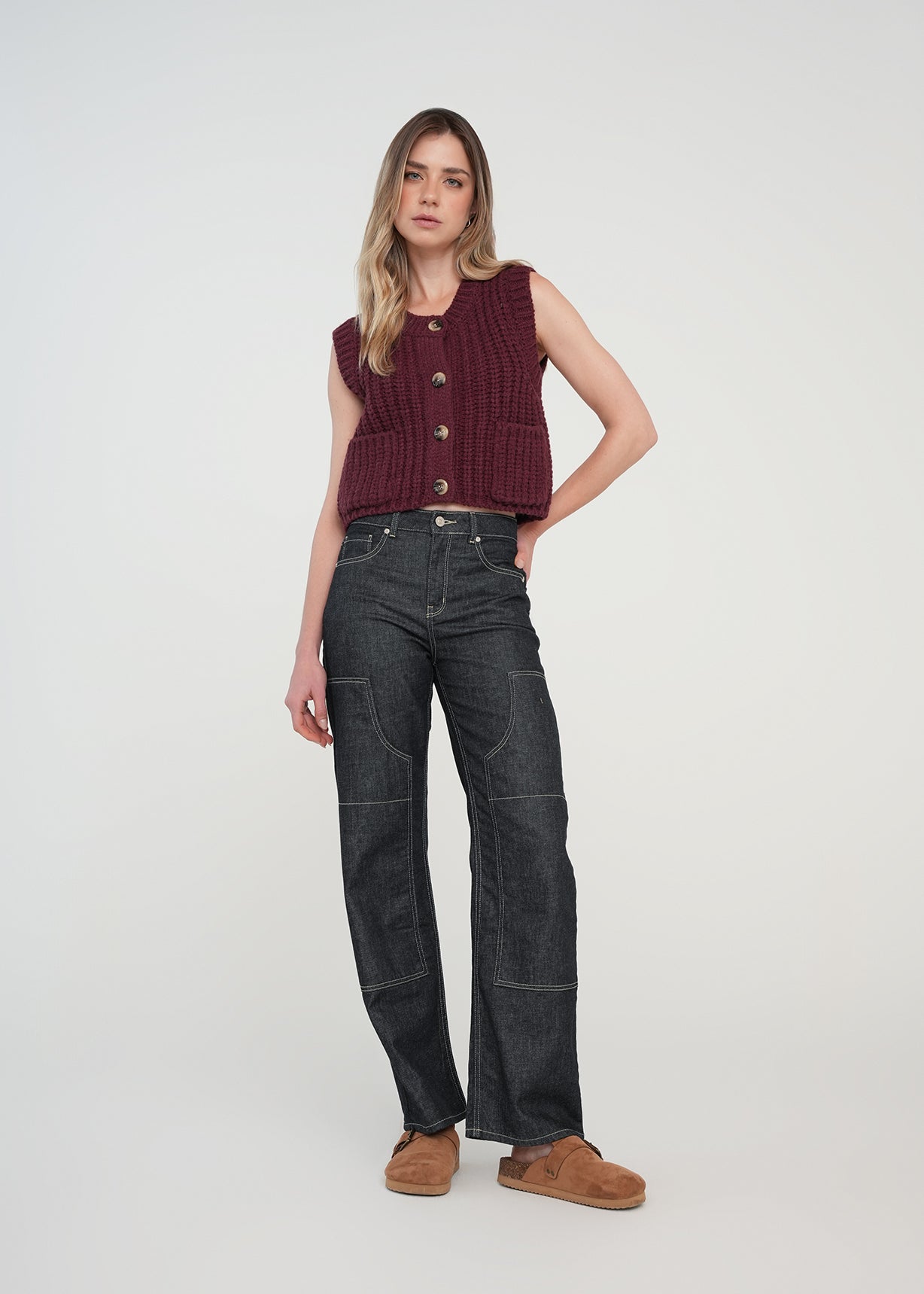 Camiseta tejida con botones - Morado 14_589G059_MOR191529_3