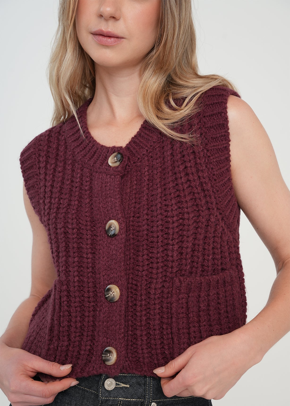 Camiseta tejida con botones - Morado 14_589G059_MOR191529_4