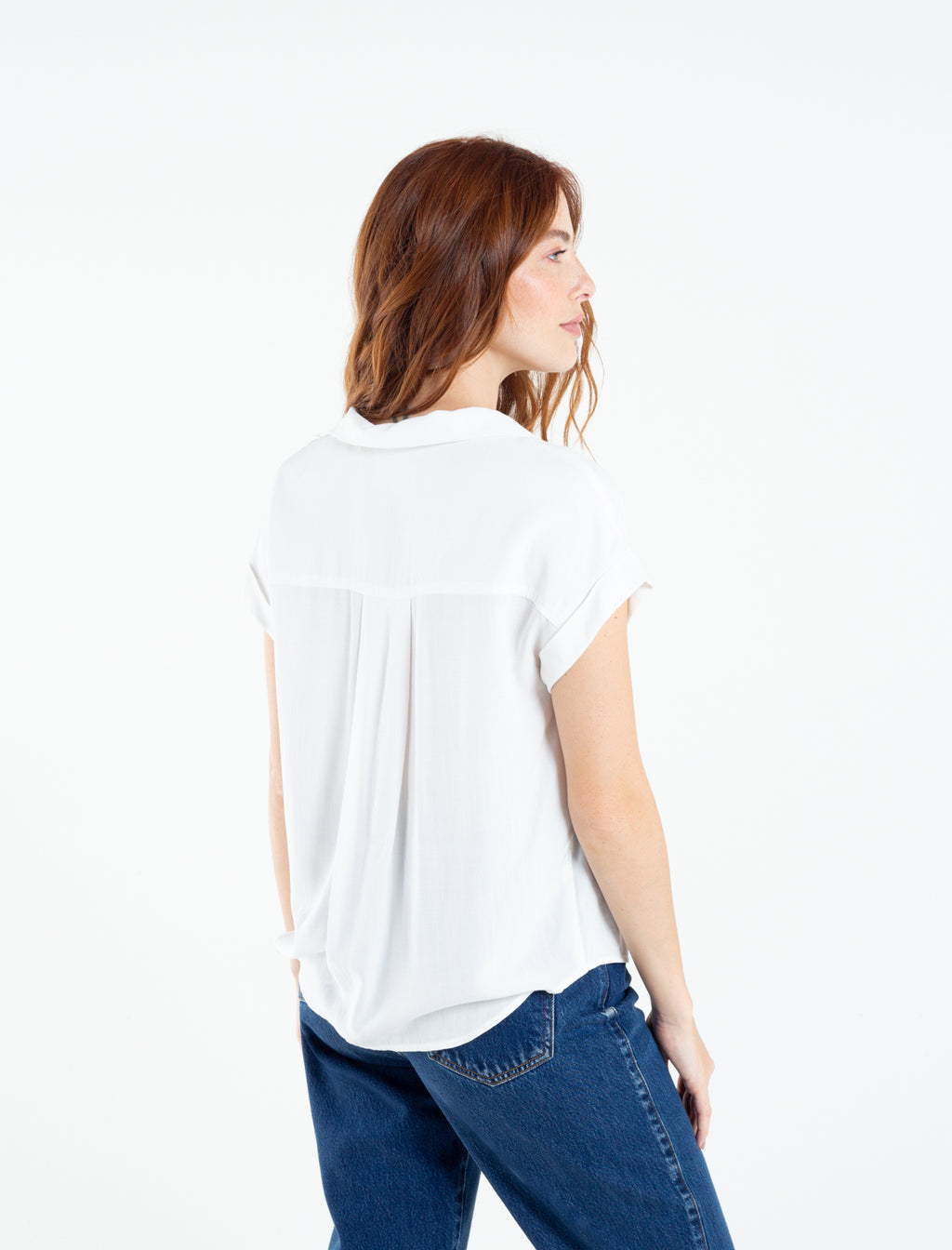 Camisa para mujer manga corta Martina infaltable - Crudo 14_710C508_A00948_5