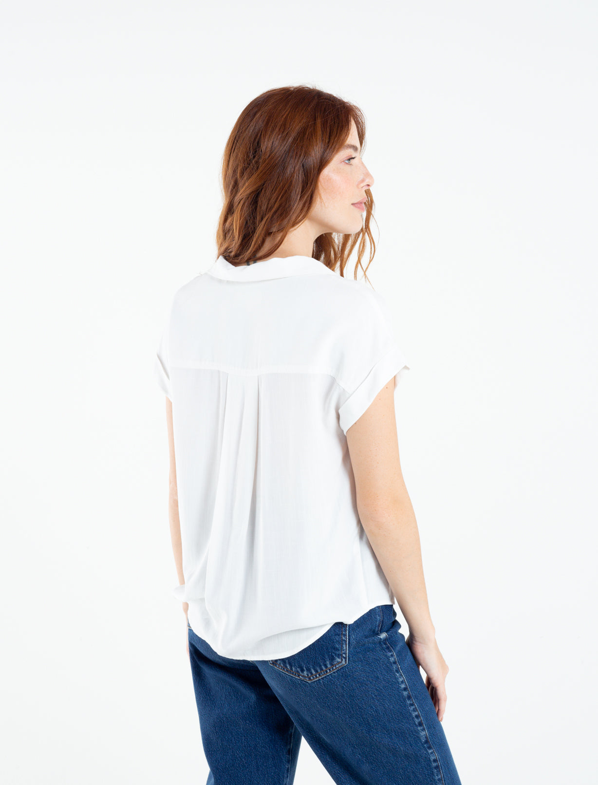 Camisa para mujer manga corta Martina infaltable - Crudo 14_710C508_A00948_5