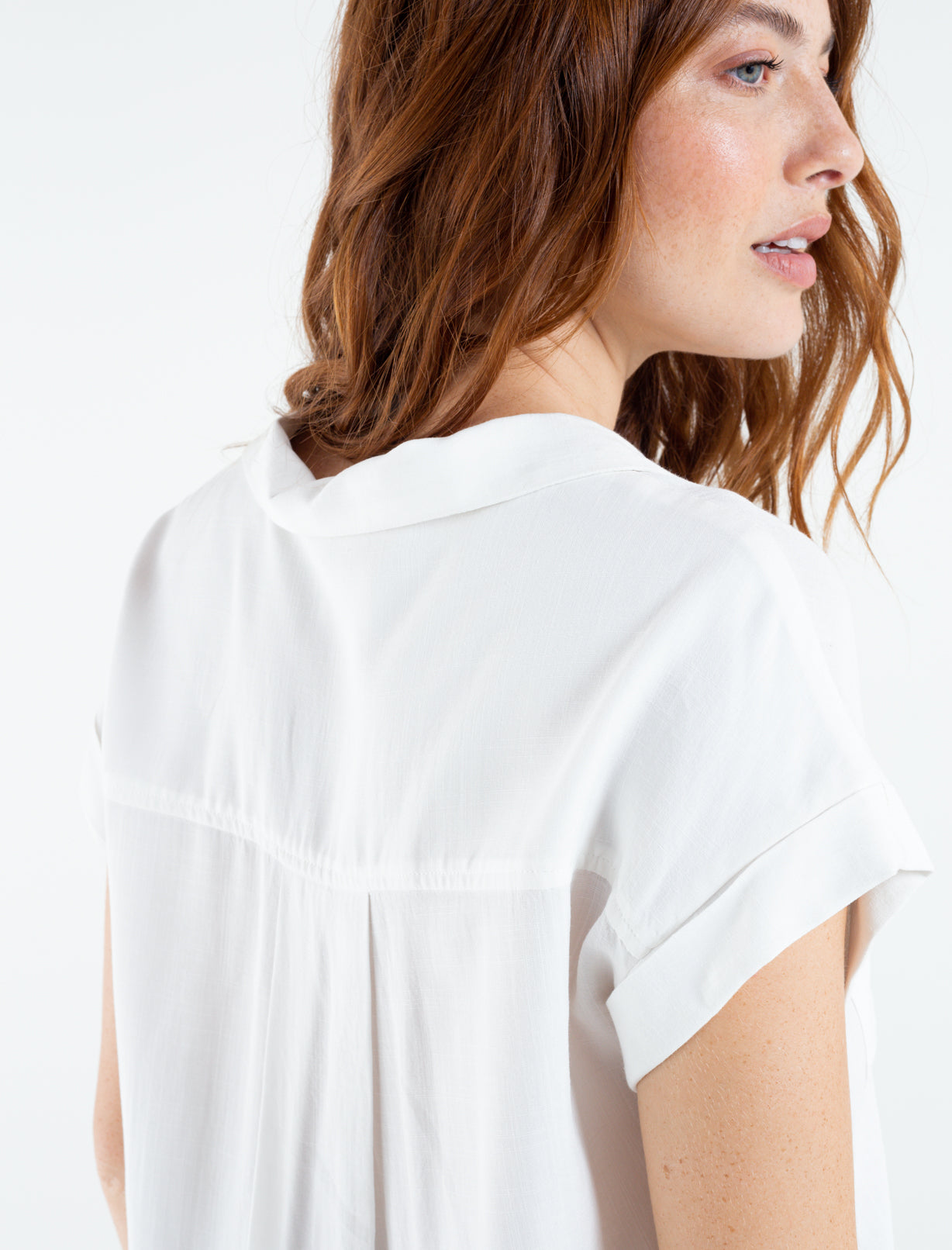 Camisa para mujer manga corta Martina infaltable - Crudo 14_710C508_A00948_6