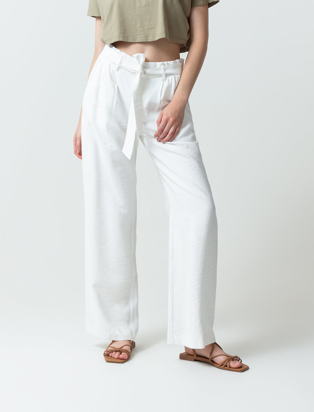 Pantalón con cinturón ajustable - Crudo 14_730E503_CRU111001_0