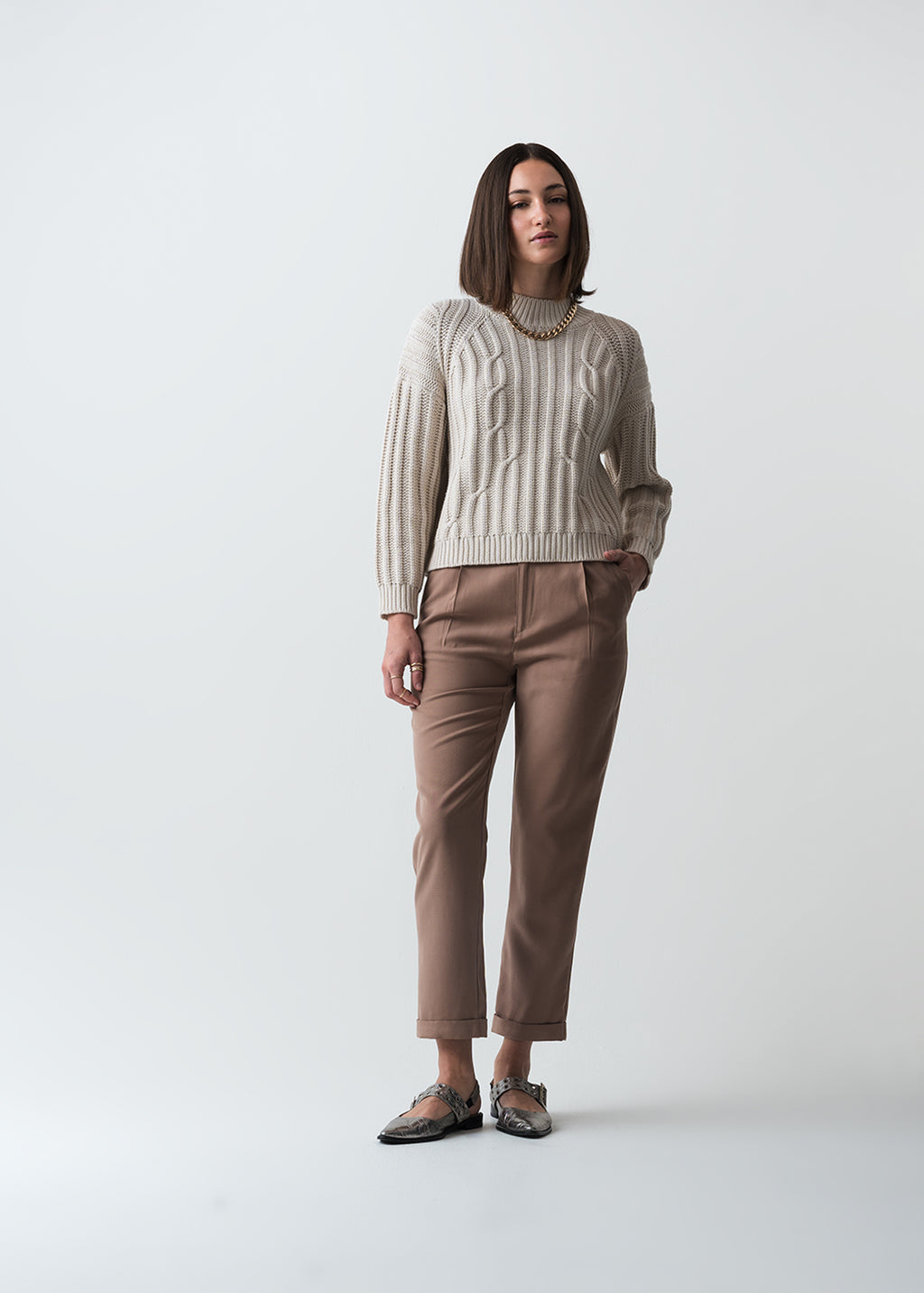 Pantalón Relax con prenses - Café 14_730G502_CAF171316_3